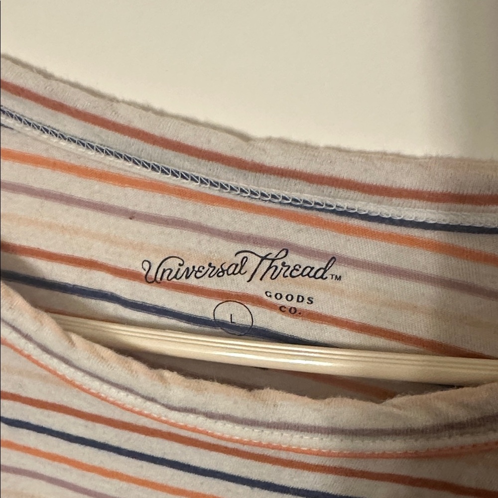 Universal Thread Multicolor Striped Tee - Picture 2 of 2